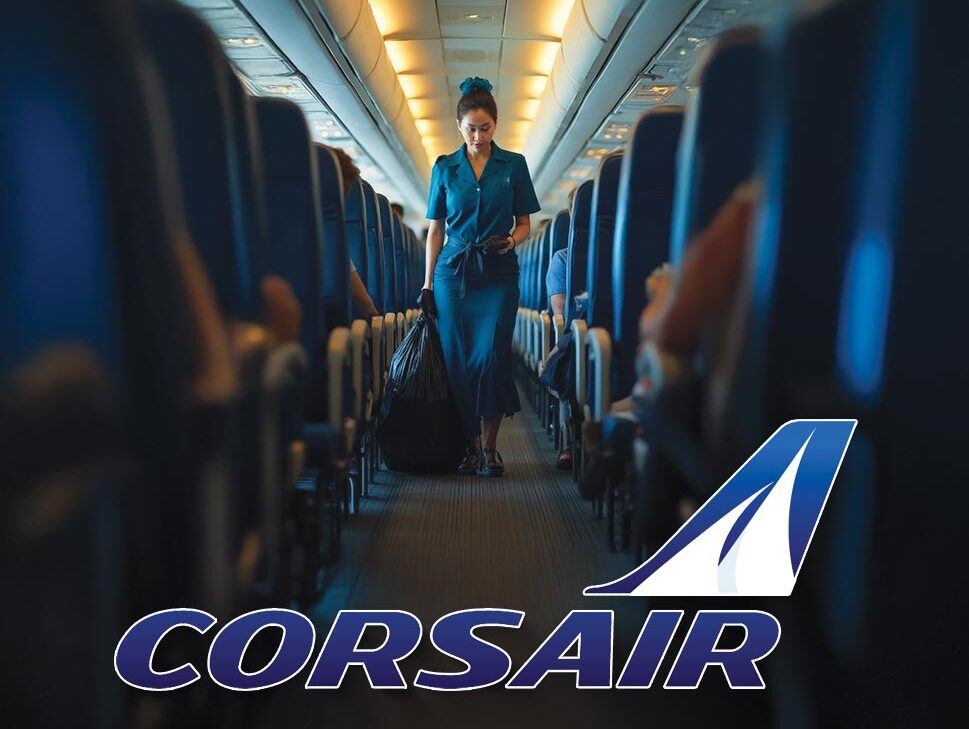 Déchets dans les avions : Corsair recycle ses déchets en vol